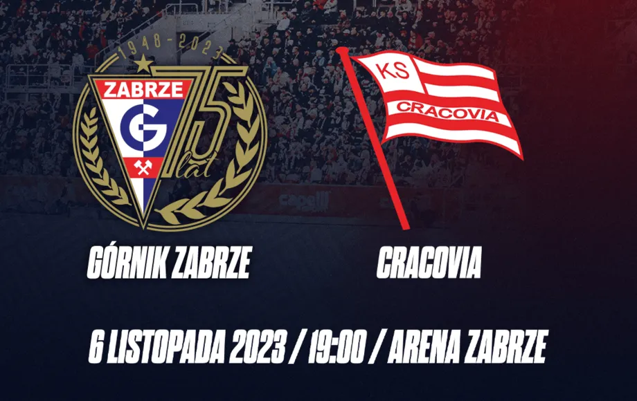 G&oacute;rnik Zabrze Cracovia historyczne mecze infografika