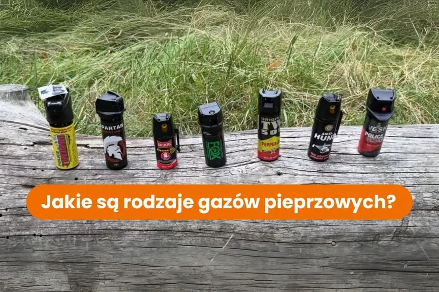 R&oacute;żne rodzaje gaz&oacute;w pieprzowych (strumień, żel, chmura)