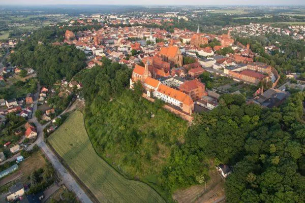 Chełmno panorama miasta z lotu ptaka