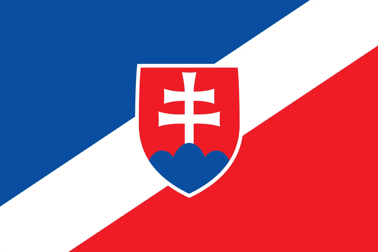 Flagi Słowacji Rosji Słowenii por&oacute;wnanie