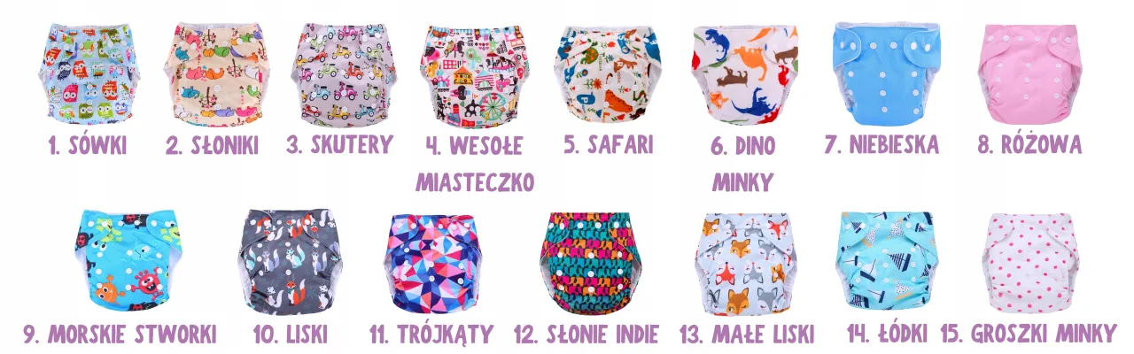 Pieluchy wielorazowe zestaw
