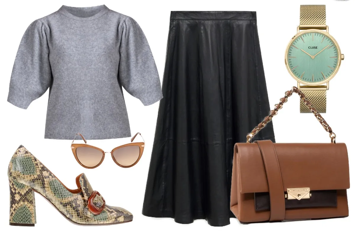 Sk&oacute;rzana sp&oacute;dnica stylizacje na r&oacute;żne okazje