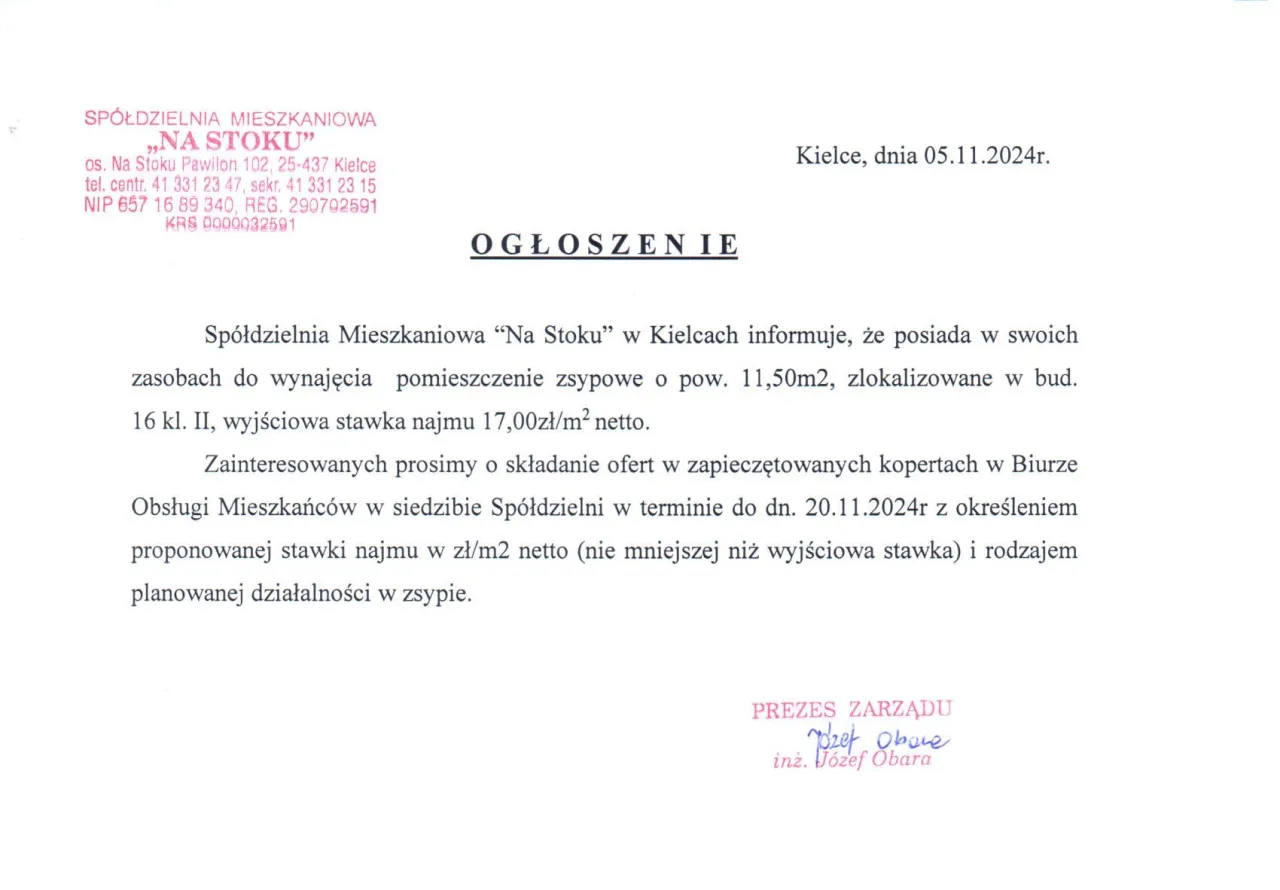 KRS wpis spółdzielni mieszkaniowej