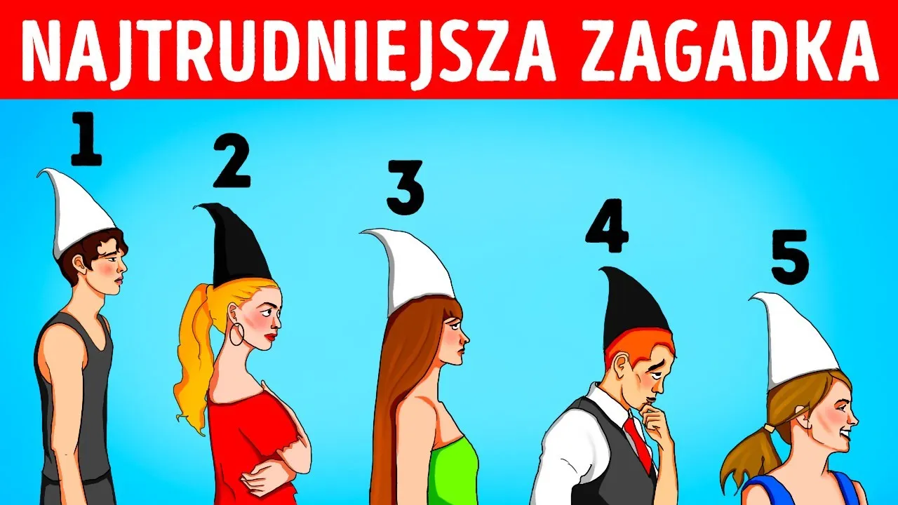 zagadka z kapeluszami ilustracja