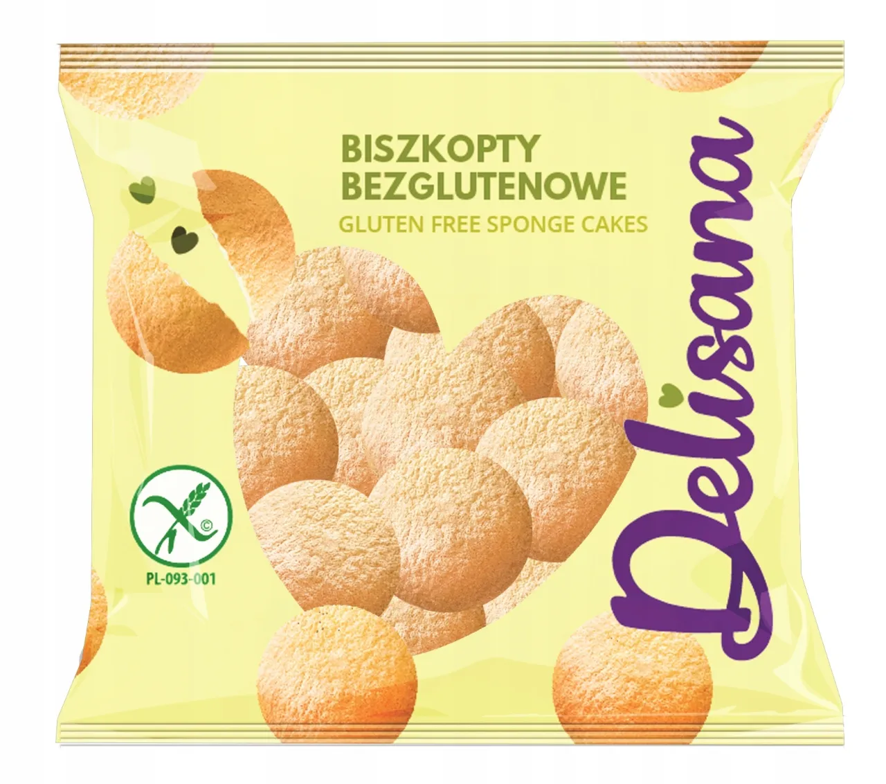 różne biszkopty bezglutenowe przekrój