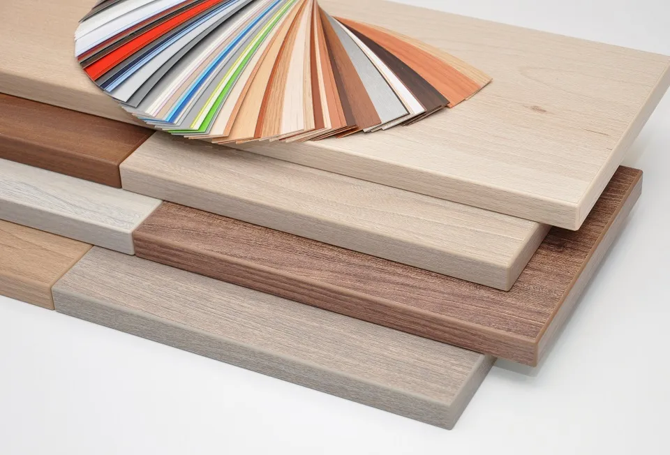 rodzaje obrzeży meblowych ABS PCV fornir melamina