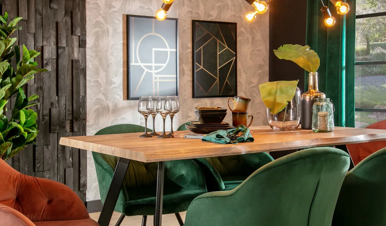 aranżacje stołu w salonie różne style