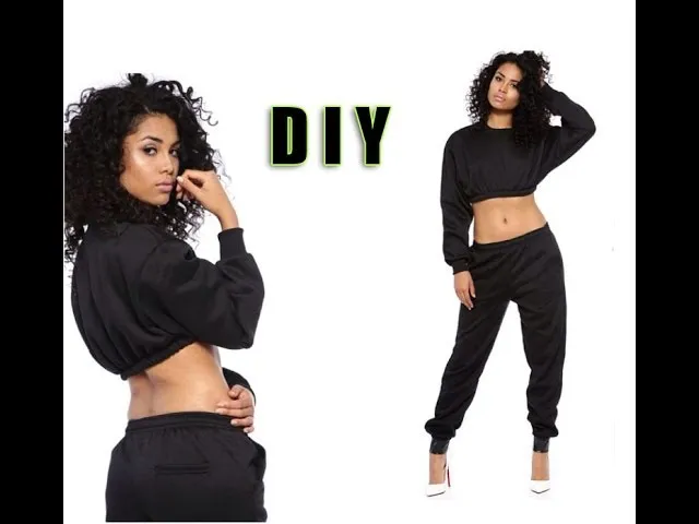 Sweter crop top DIY