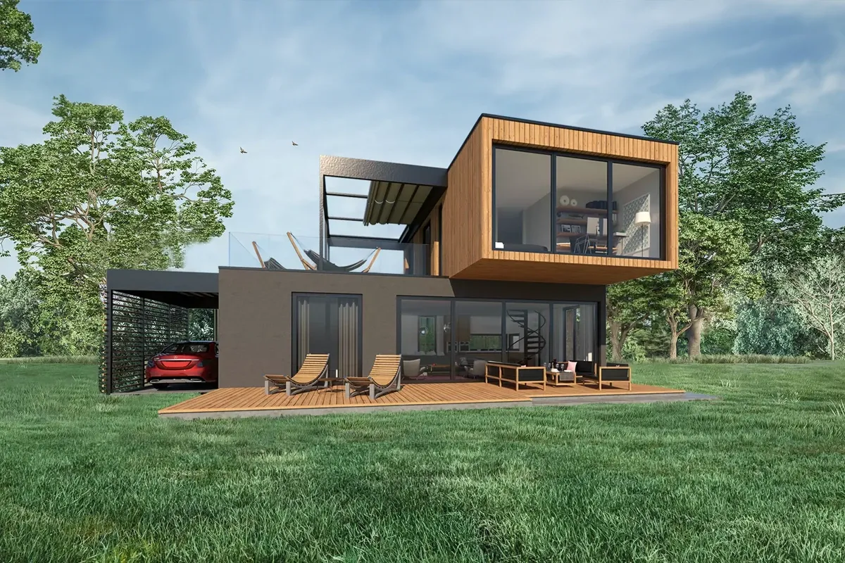 nowoczesny dom modułowy