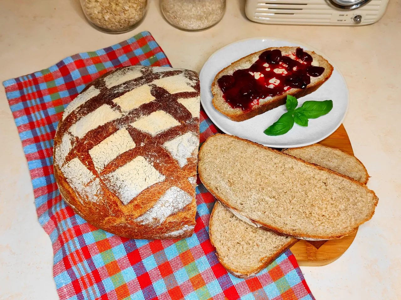 Chleb pieczony grzanie góra dół