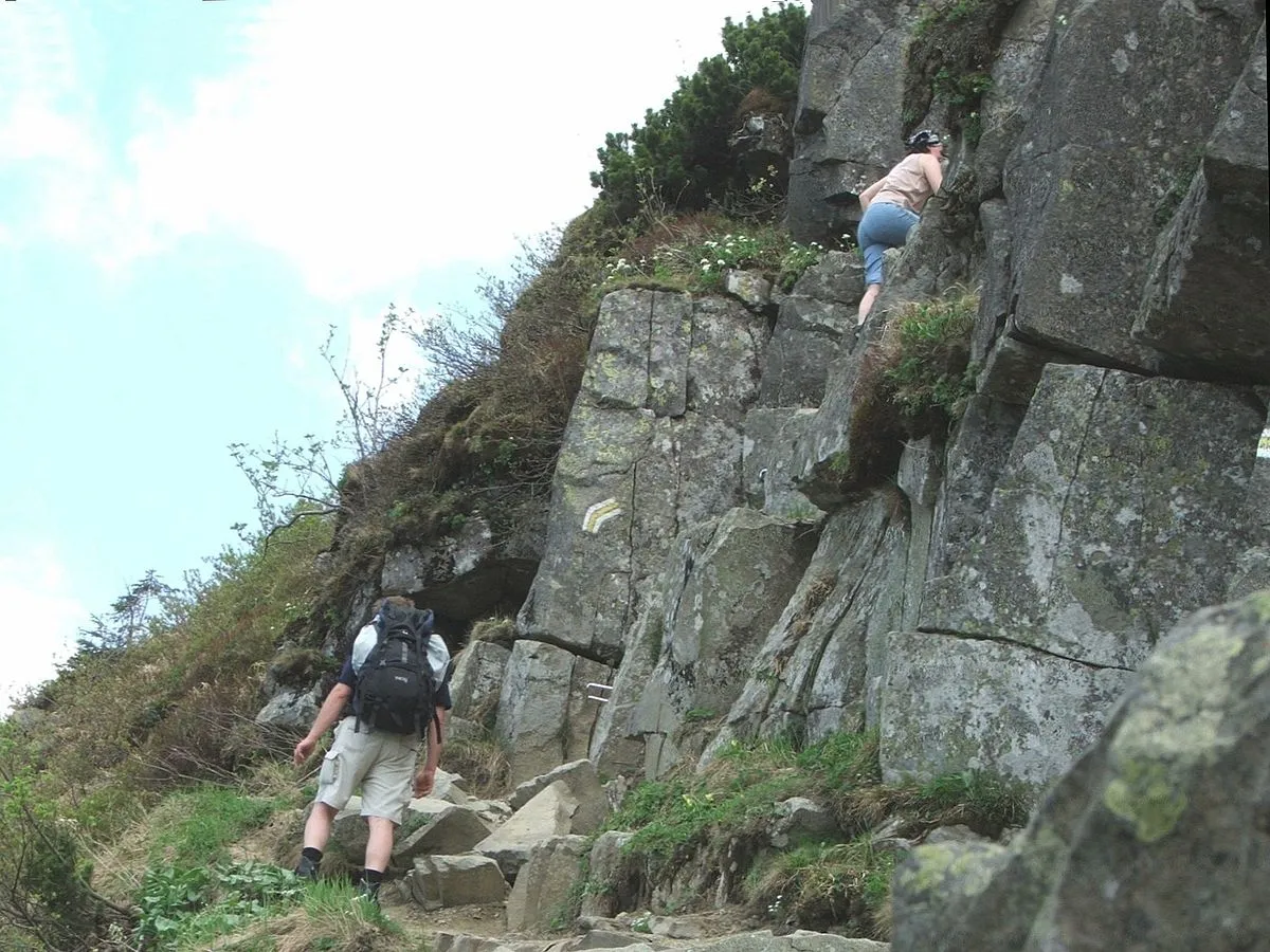 Perć Akademików łańcuchy