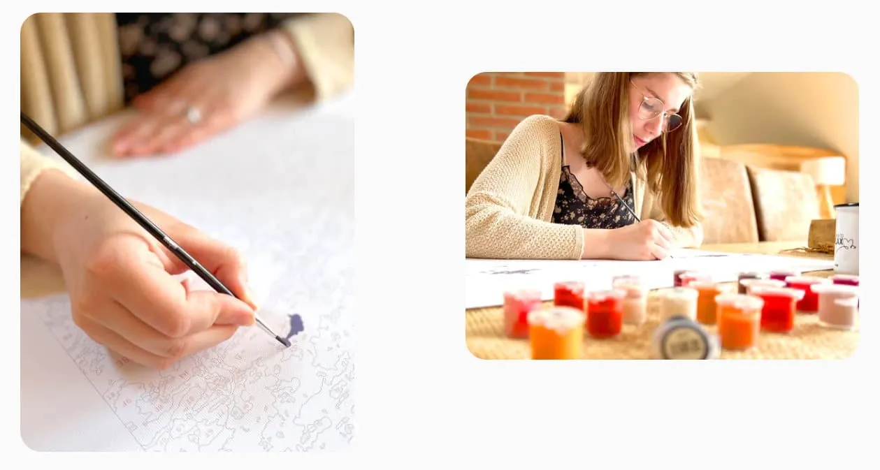 Malen nach Zahlen Arbeitsplatz einrichten