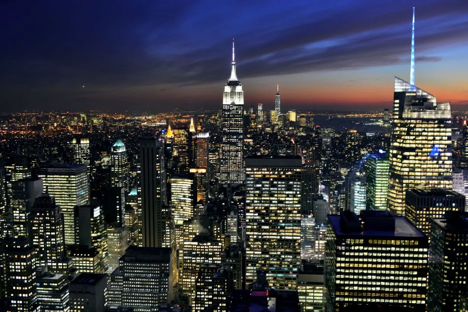Panorama Nowego Jorku nocą