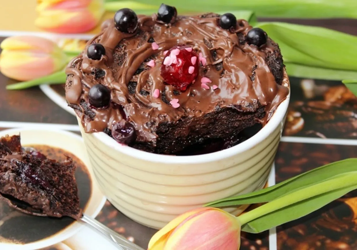 babeczka z mikrofali różne smaki