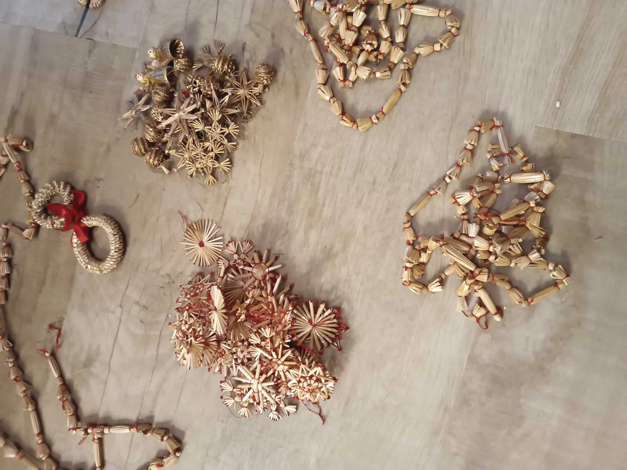 słomiane ozdoby choinkowe wzory