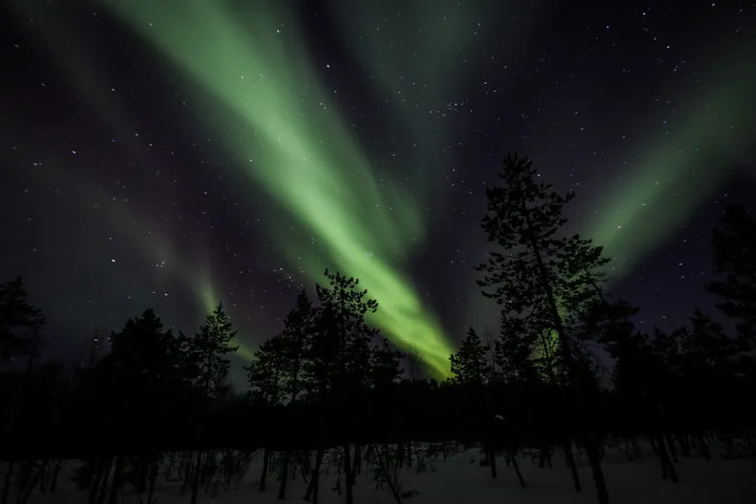 Finlandia krajobrazy zorza polarna