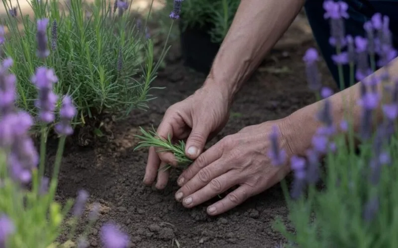 młoda lawenda w ogrodzie pielęgnacja