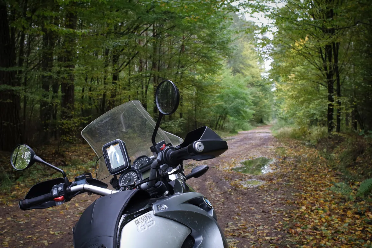 Przedborski Park Krajobrazowy motocykl