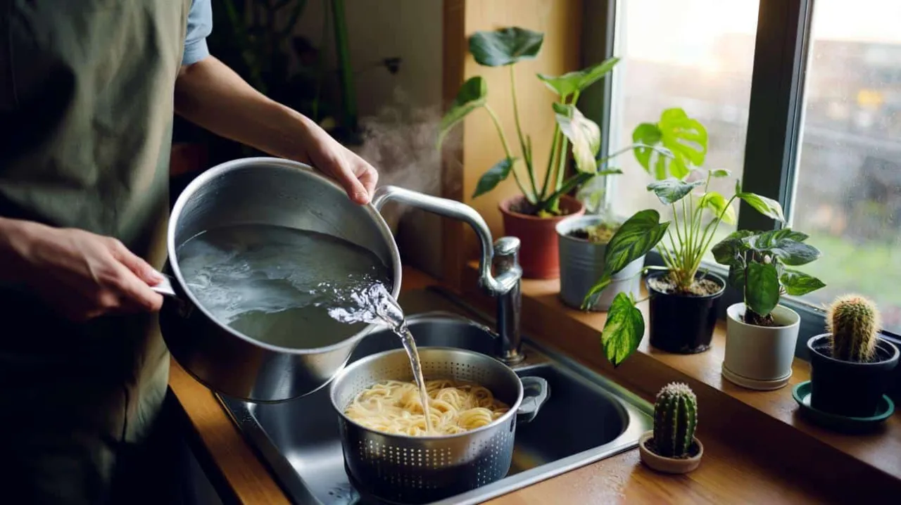 eau de cuisson p&acirc;tes plantes cheveux