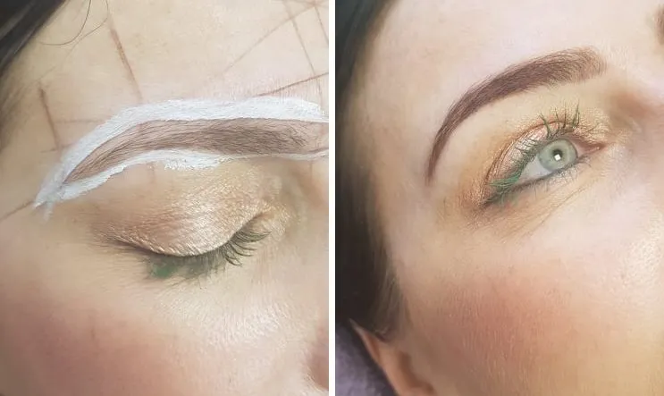 różne rodzaje henny brwi efekty porównanie