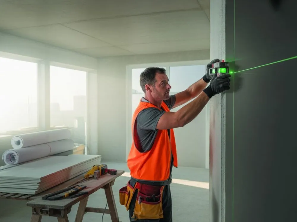 pomiar krzywizny ściany poziomica