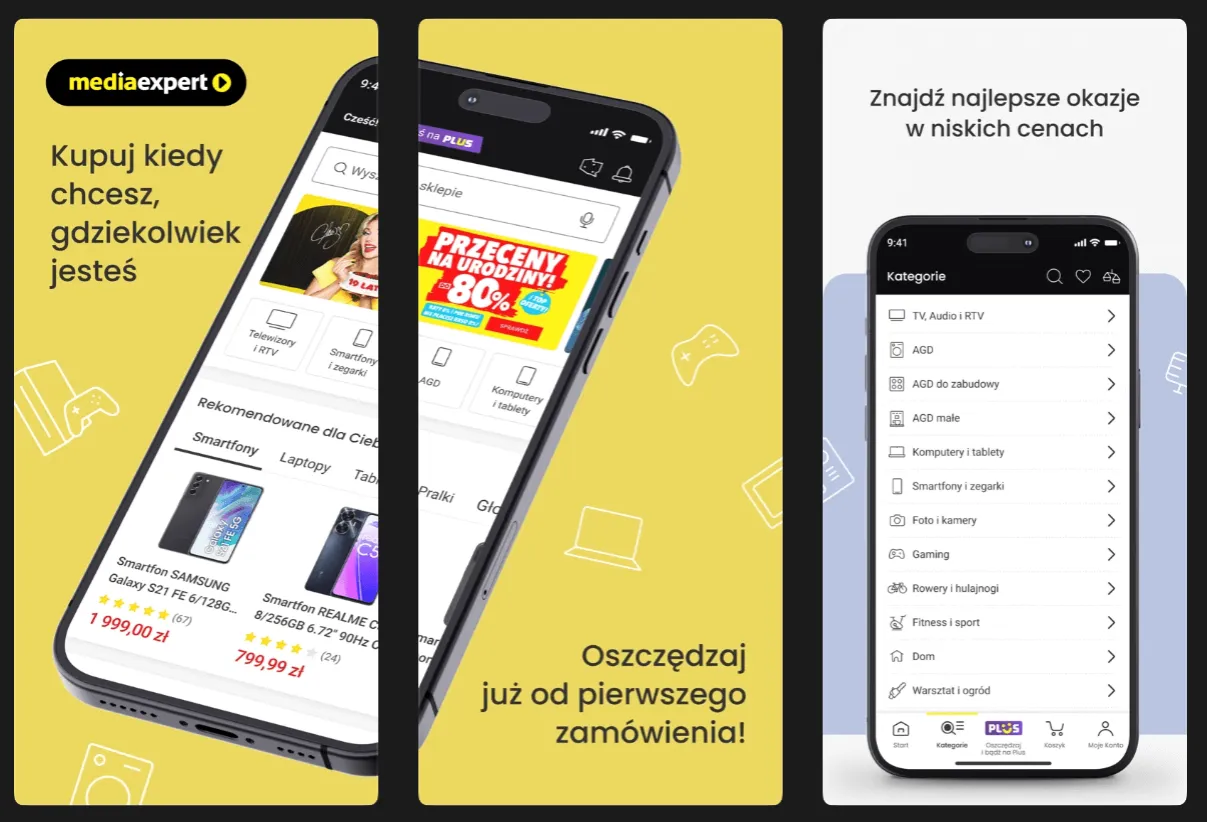 Aplikacja mobilna Media Expert, gazetka online