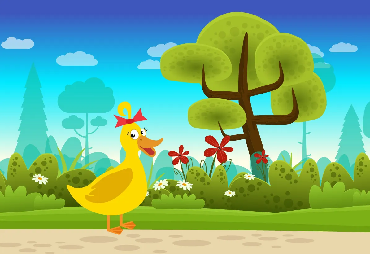 Kaczka Dziwaczka ilustracje