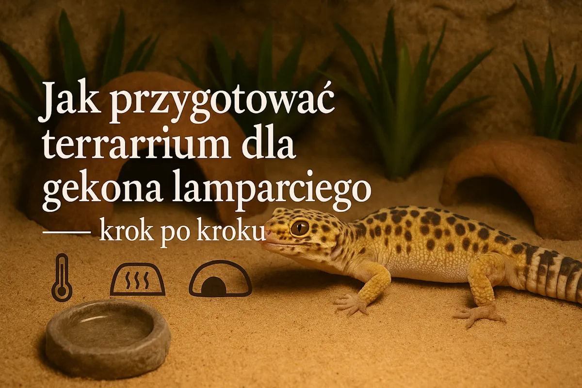Gekon lamparci w terrarium