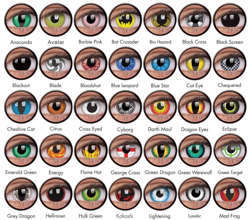 Różne typy rocznych soczewek kontaktowych