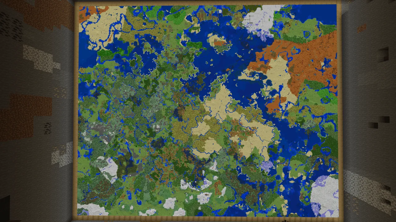 Minecraft por&oacute;wnanie zasięgu mapy poziomy