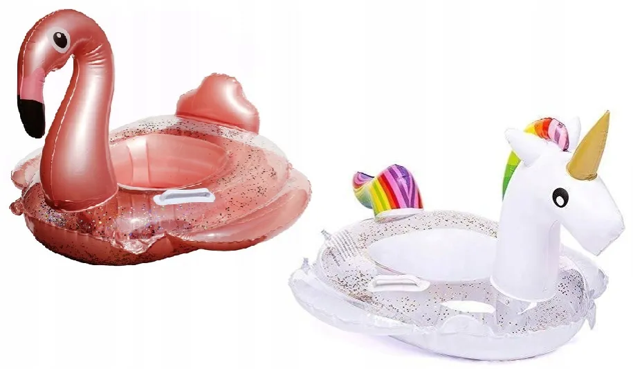 modne koła do pływania flaming jednorożec