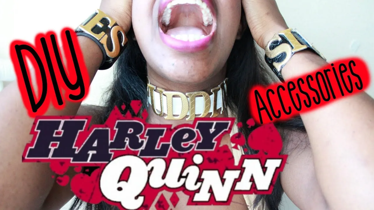 DIY akcesoria Harley Quinn choker bransolety