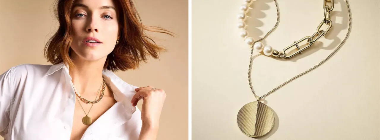 naszyjniki warstwowe celebrytki wisiorki