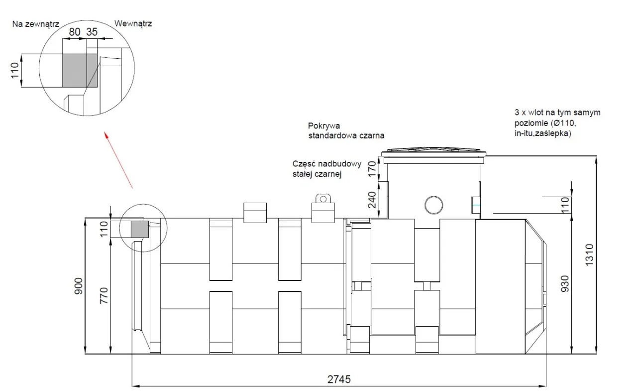Podziemny zbiornik na deszczówkę schemat montażu