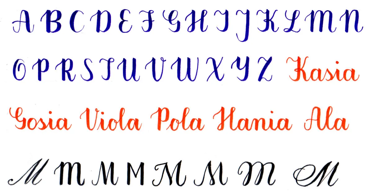 pisana wielka litera I wzory