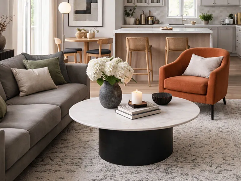 przykłady punktu centralnego w salonie