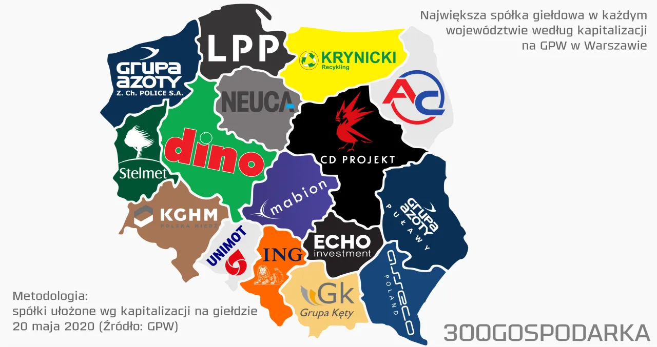 największe polskie sp&oacute;łki giełdowe