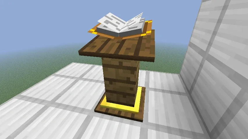 Minecraft pulpit bibliotekarz