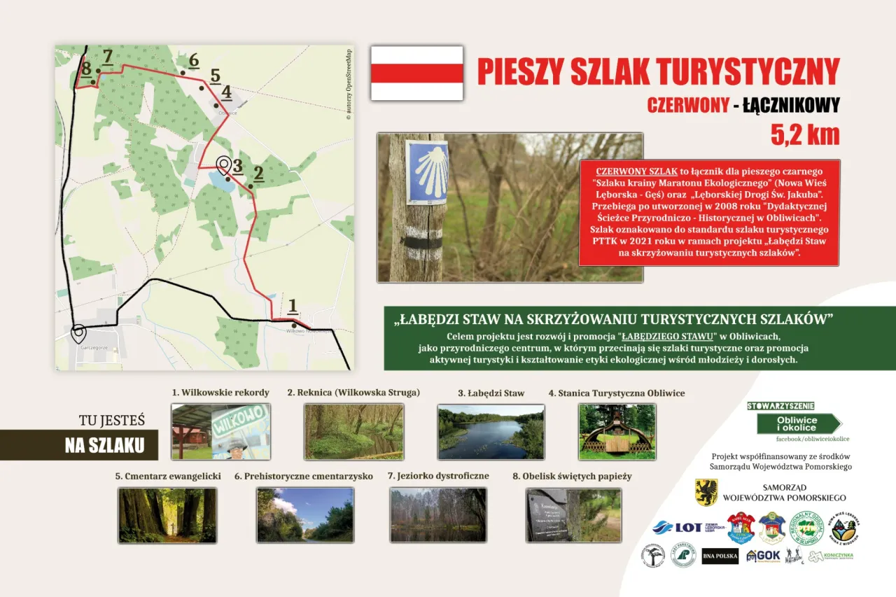 Górski szlak turystyczny czerwony znak PTTK