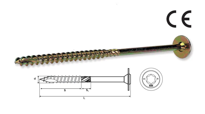 Rodzaje wkręt&oacute;w ciesielskich łeb talerzowy stożkowy