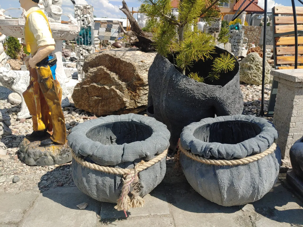 inspiracje betonowe ozdoby ogrodowe