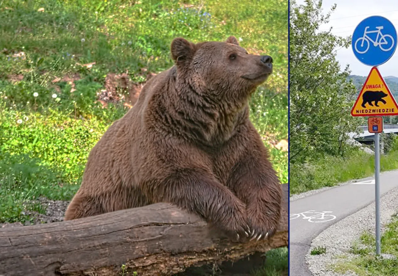 Karpaty niedźwiedzie znak ostrzegawczy