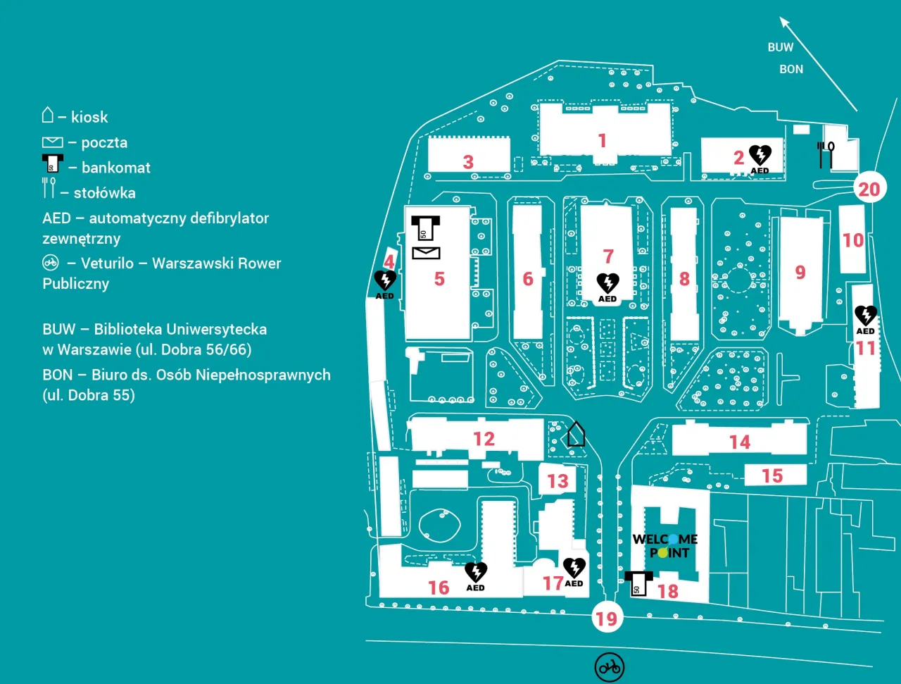 kampusy Uniwersytetu Warszawskiego