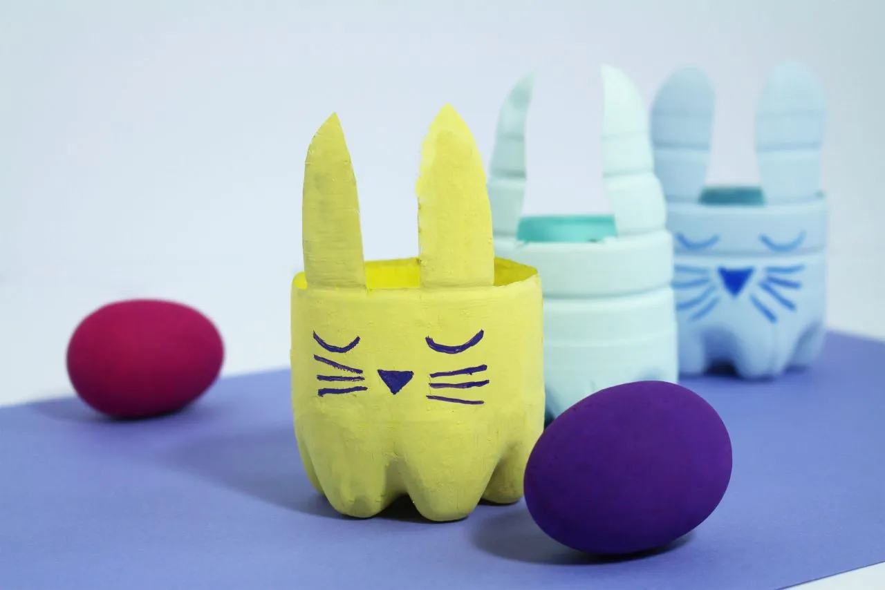 różne zające z butelek DIY