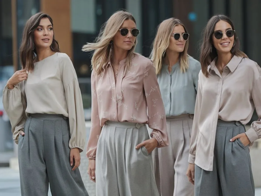 R&oacute;żne fasony spodni w stylizacjach z bluzką