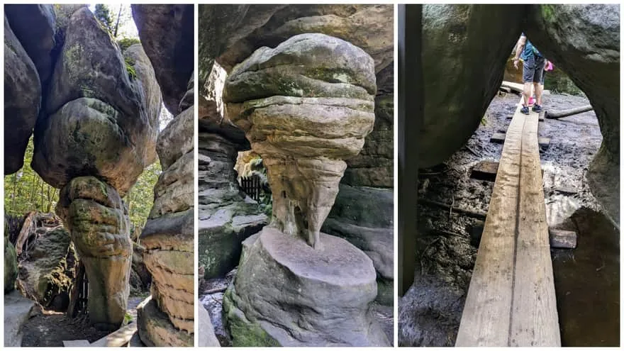 Dzieci w skalnym labiryncie Błędnych Skał