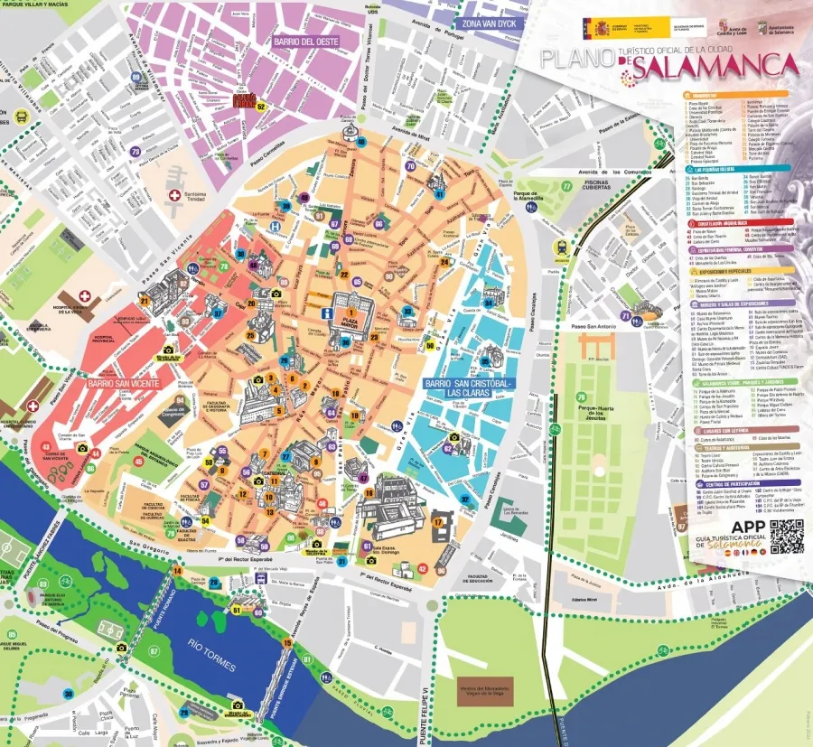 Mapa de zonas de tapeo Salamanca Plaza Mayor Van Dyck