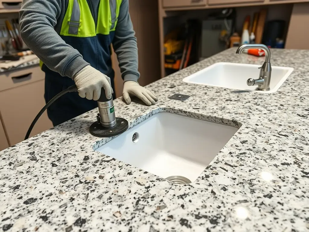 Wycinanie otworu w blacie pod zlew wyrzynarką