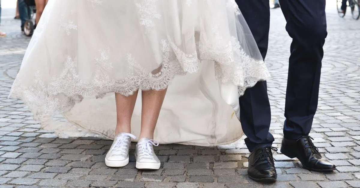 buty ślubne na zmianę baleriny trampki