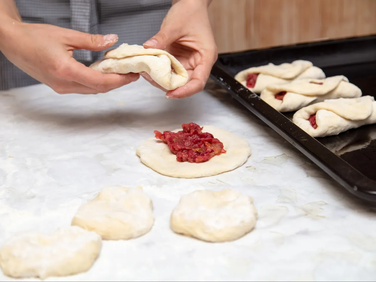 składanie ciasta metoda koperty